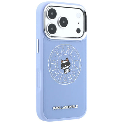Karl Lagerfeld Point &amp; Choupette Sketch MagSafe Case for iPhone 18 Pro / 17 Pro - Blue_3