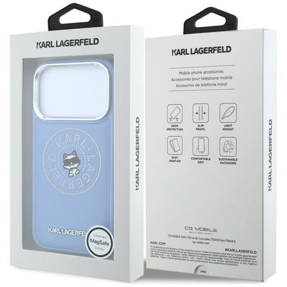 Karl Lagerfeld Point &amp; Choupette Sketch MagSafe Case for iPhone 18 Pro / 17 Pro - Blue_7
