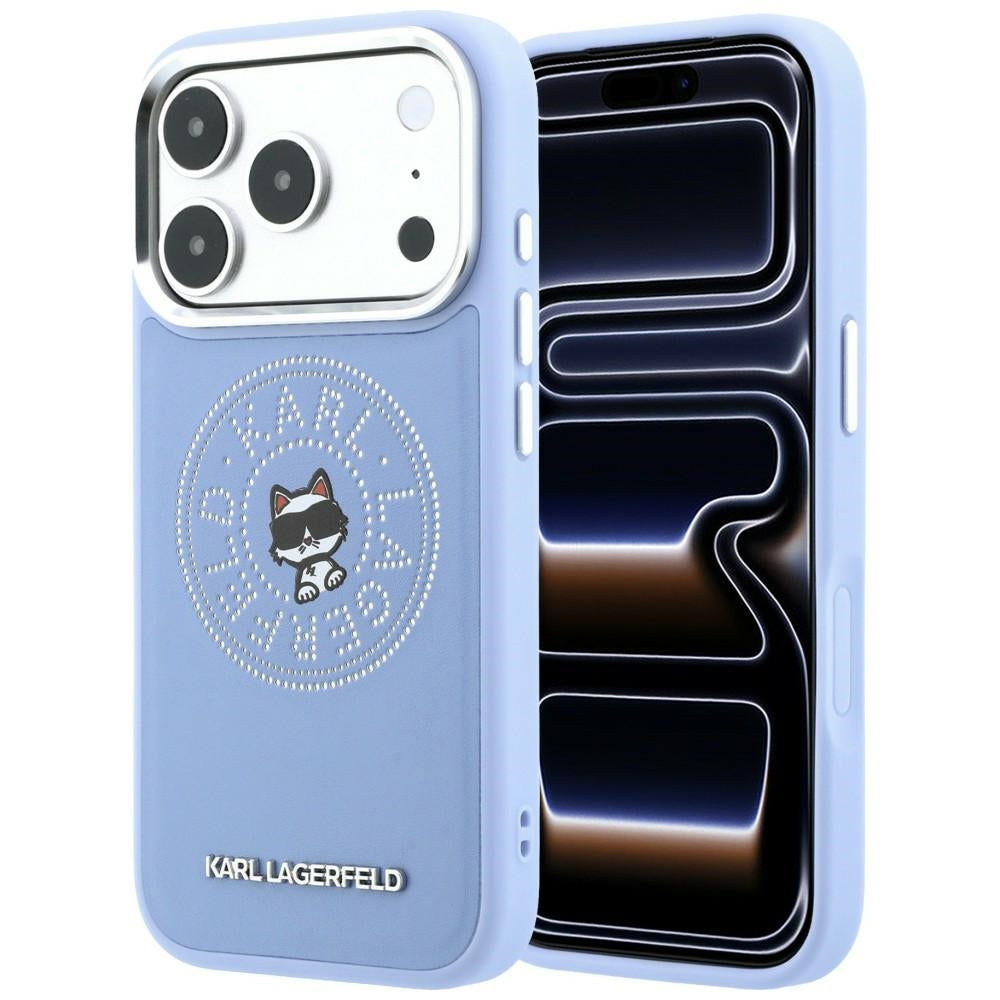 Karl Lagerfeld Point &amp; Choupette Sketch MagSafe Case for iPhone 18 Pro Max / 17 Pro Max - Blue_0