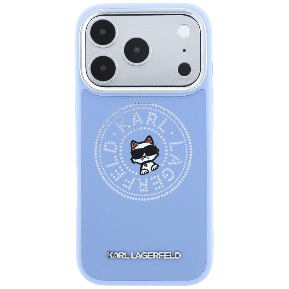 Karl Lagerfeld Point &amp; Choupette Sketch MagSafe Case for iPhone 18 Pro Max / 17 Pro Max - Blue_2