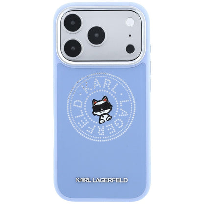 Karl Lagerfeld Point &amp; Choupette Sketch MagSafe Case for iPhone 18 Pro Max / 17 Pro Max - Blue_2