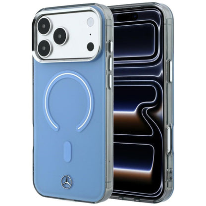 Mercedes Double Layer Iconic Logo MagSafe Case for iPhone 18 Pro Max / 17 Pro Max - Blue_0