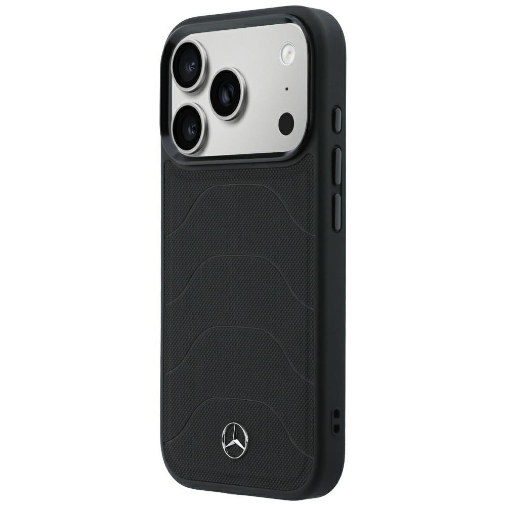 Mercedes Leather Mesh with Bow Line MagSafe Case for iPhone 18 Pro / 17 Pro - Black_1