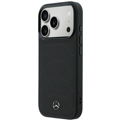 Mercedes Leather Mesh with Bow Line MagSafe Case for iPhone 18 Pro / 17 Pro - Black_1