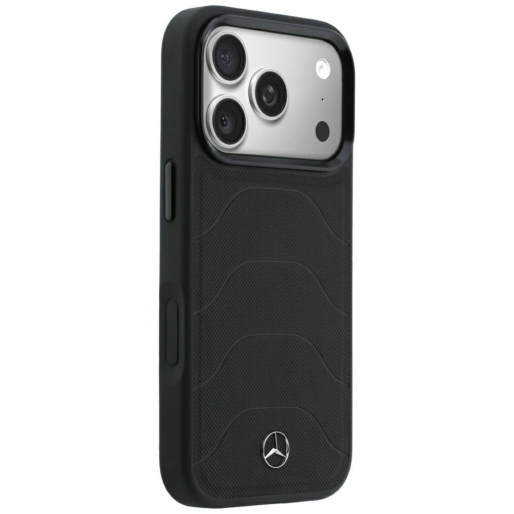 Mercedes Leather Mesh with Bow Line MagSafe Case for iPhone 18 Pro / 17 Pro - Black_3