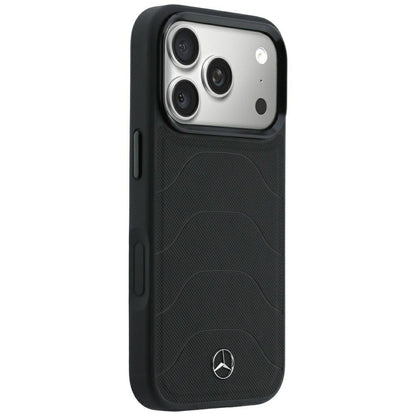 Mercedes Leather Mesh with Bow Line MagSafe Case for iPhone 18 Pro / 17 Pro - Black_3