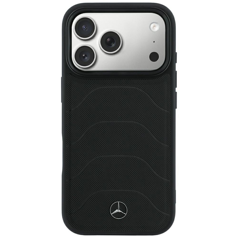 Mercedes Leather Mesh with Bow Line MagSafe Case for iPhone 18 Pro Max / 17 Pro Max - Black_2