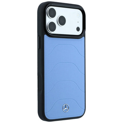 Mercedes Leather Mesh with Bow Line MagSafe Case for iPhone 18 Pro Max / 17 Pro Max - Blue_3