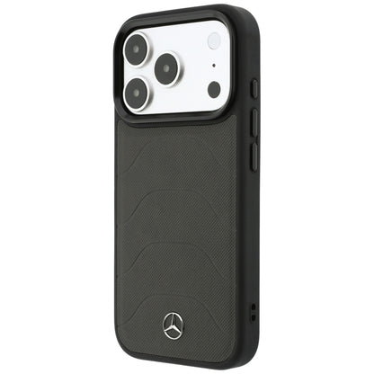Mercedes Leather Mesh with Bow Line MagSafe Case for iPhone 18 Pro / 17 Pro - Dark Gray_1
