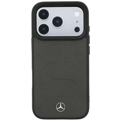 Mercedes Leather Mesh with Bow Line MagSafe Case for iPhone 18 Pro / 17 Pro - Dark Gray_2