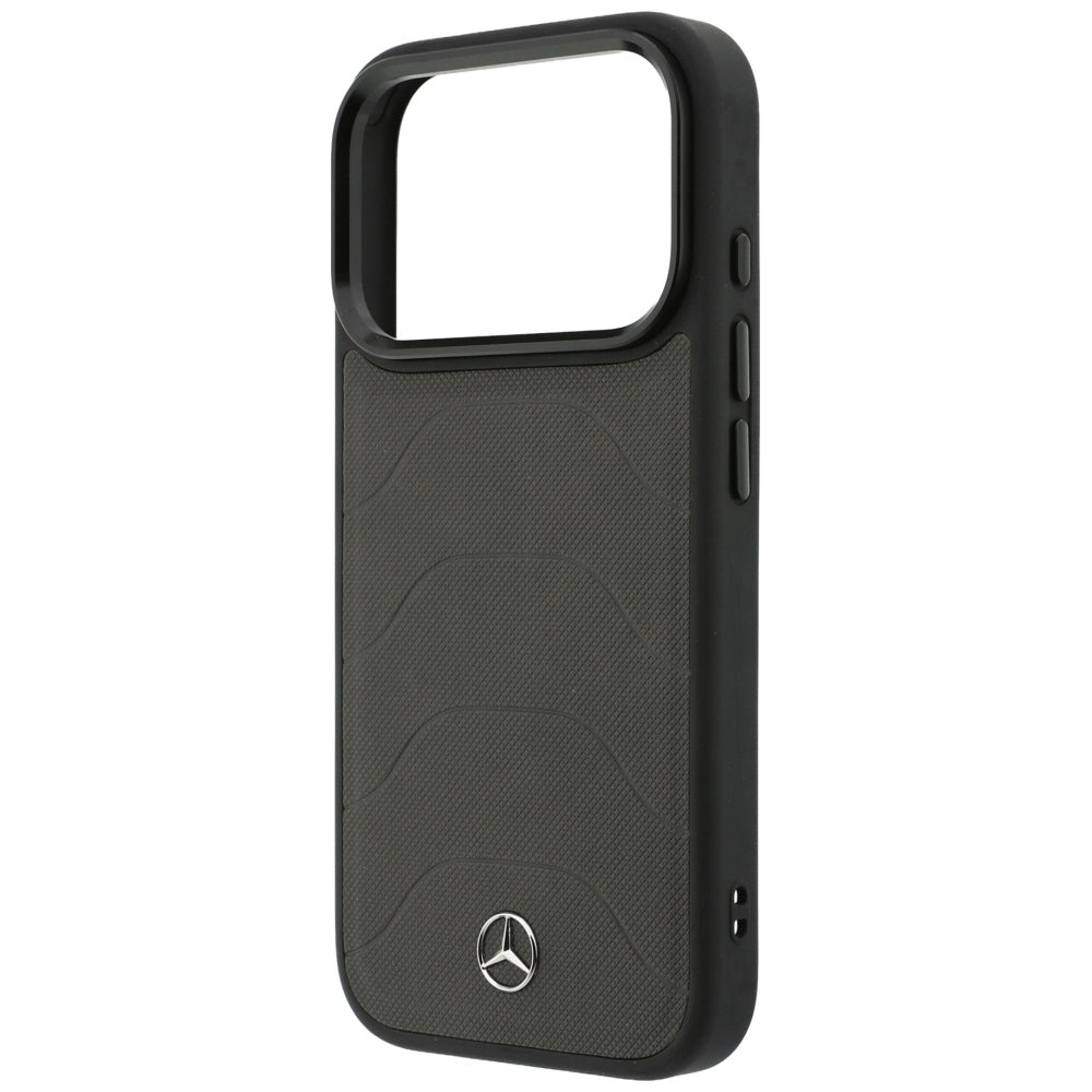 Mercedes Leather Mesh with Bow Line MagSafe Case for iPhone 18 Pro / 17 Pro - Dark Gray_5
