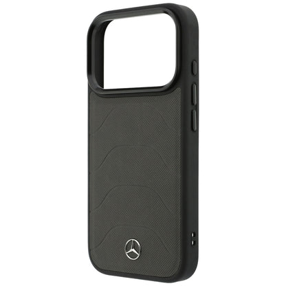 Mercedes Leather Mesh with Bow Line MagSafe Case for iPhone 18 Pro / 17 Pro - Dark Gray_5