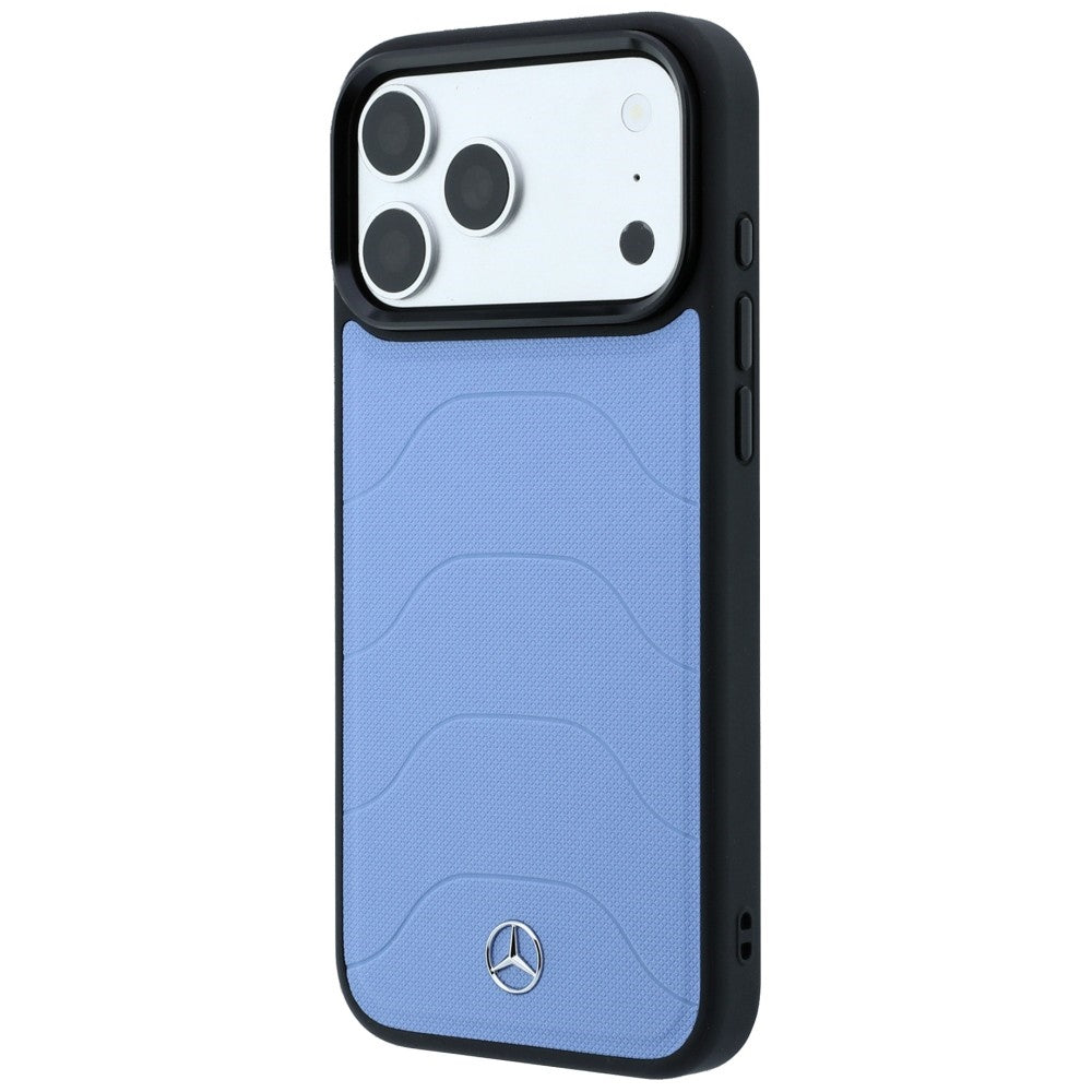 Mercedes Leather Mesh with Bow Line MagSafe Case for iPhone 18 Pro / 17 Pro - Blue_1