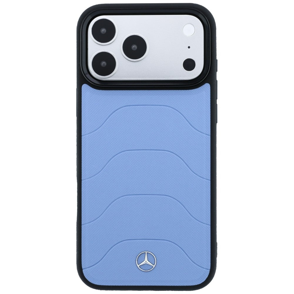 Mercedes Leather Mesh with Bow Line MagSafe Case for iPhone 18 Pro / 17 Pro - Blue_2
