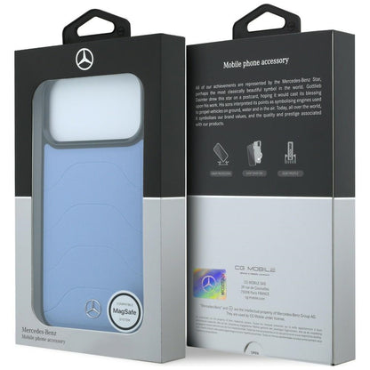 Mercedes Leather Mesh with Bow Line MagSafe Case for iPhone 18 Pro / 17 Pro - Blue_7