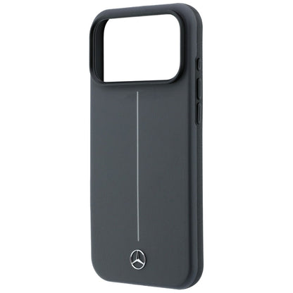 Mercedes Leather Semi Wrap with Iconic Line MagSafe Case for iPhone 18 Pro Max / 17 Pro Max - Dark Gray_5