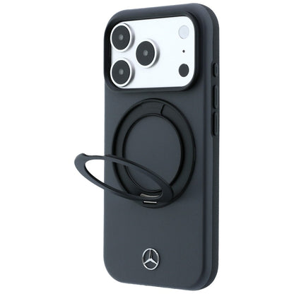 Mercedes Leather with Ring Stand MagSafe Case for iPhone 18 Pro / 17 Pro - Dark Gray_1