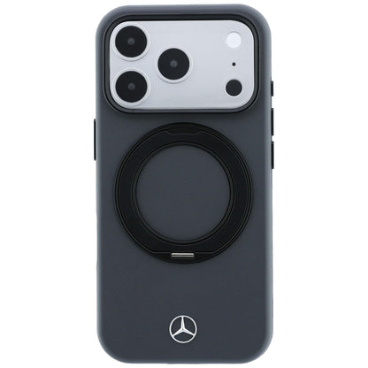 Mercedes Leather with Ring Stand MagSafe Case for iPhone 18 Pro / 17 Pro - Dark Gray_2