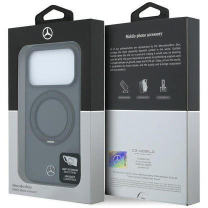 Mercedes Leather with Ring Stand MagSafe Case for iPhone 18 Pro Max / 17 Pro Max - Dark Gray_7