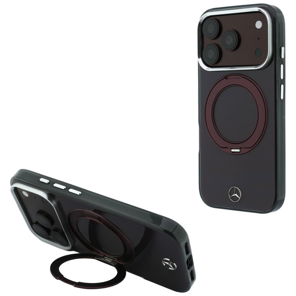 Mercedes Ring Stand Iconic Logo MagSafe case for iPhone 18 Pro / 17 Pro - burgundy_0