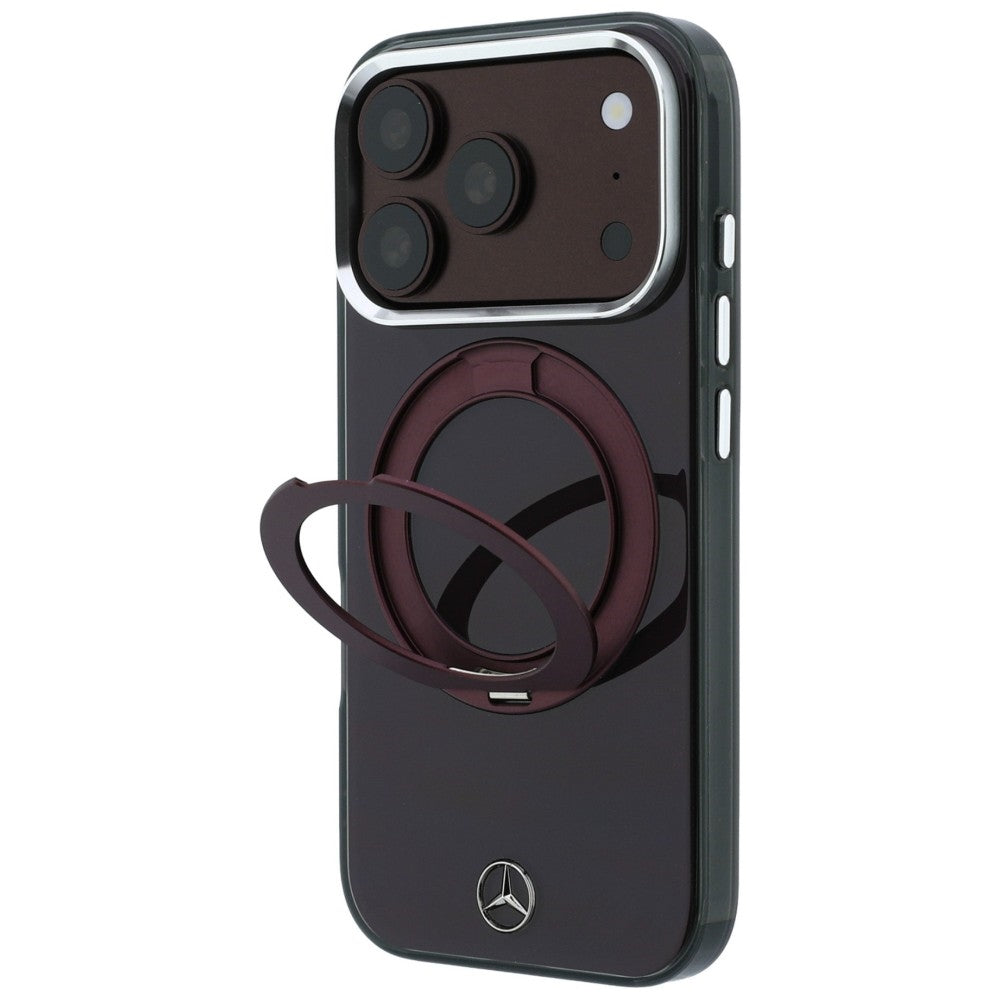 Mercedes Ring Stand Iconic Logo MagSafe case for iPhone 18 Pro / 17 Pro - burgundy_1