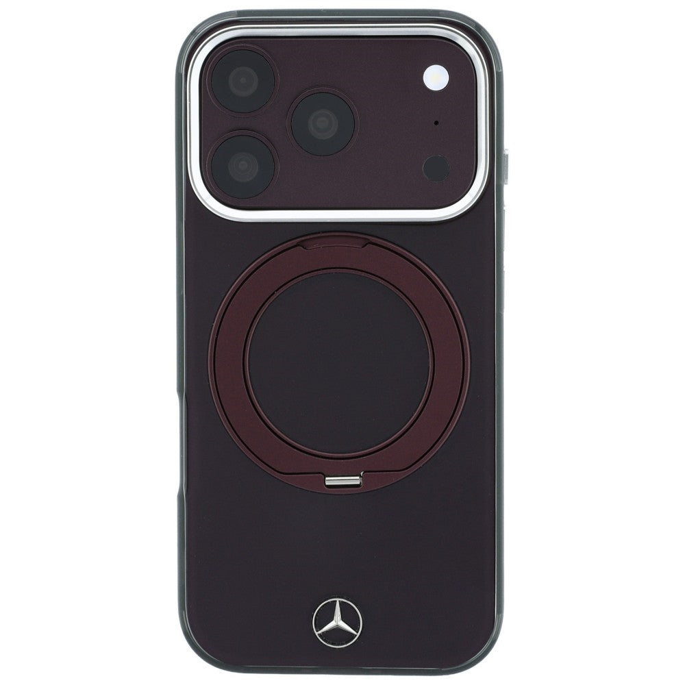 Mercedes Ring Stand Iconic Logo MagSafe case for iPhone 18 Pro / 17 Pro - burgundy_2
