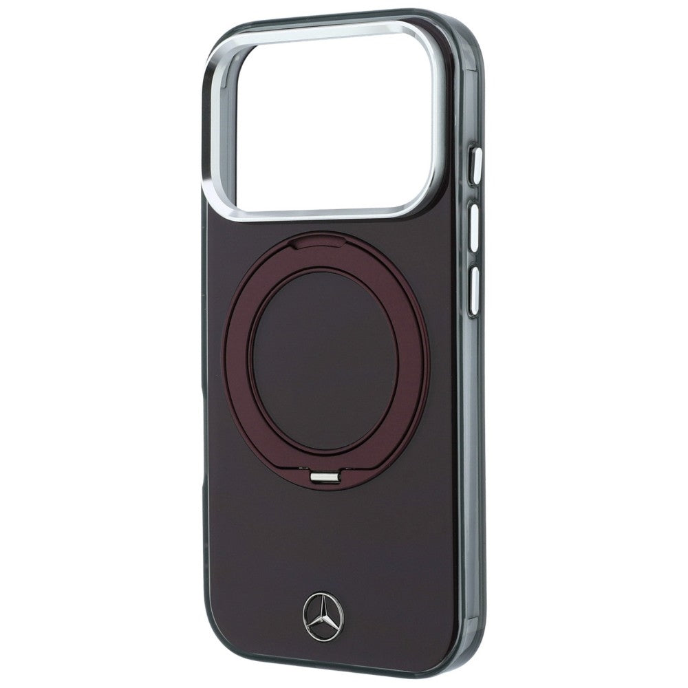 Mercedes Ring Stand Iconic Logo MagSafe case for iPhone 18 Pro / 17 Pro - burgundy_5