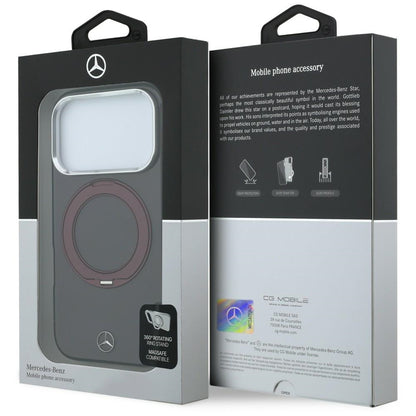 Mercedes Ring Stand Iconic Logo MagSafe case for iPhone 18 Pro / 17 Pro - burgundy_7