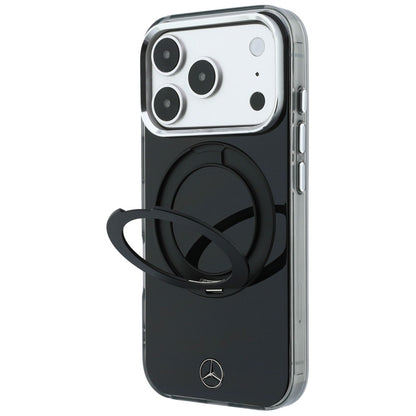 Mercedes Ring Stand Iconic Logo MagSafe Case for iPhone 18 Pro / 17 Pro - Black_1