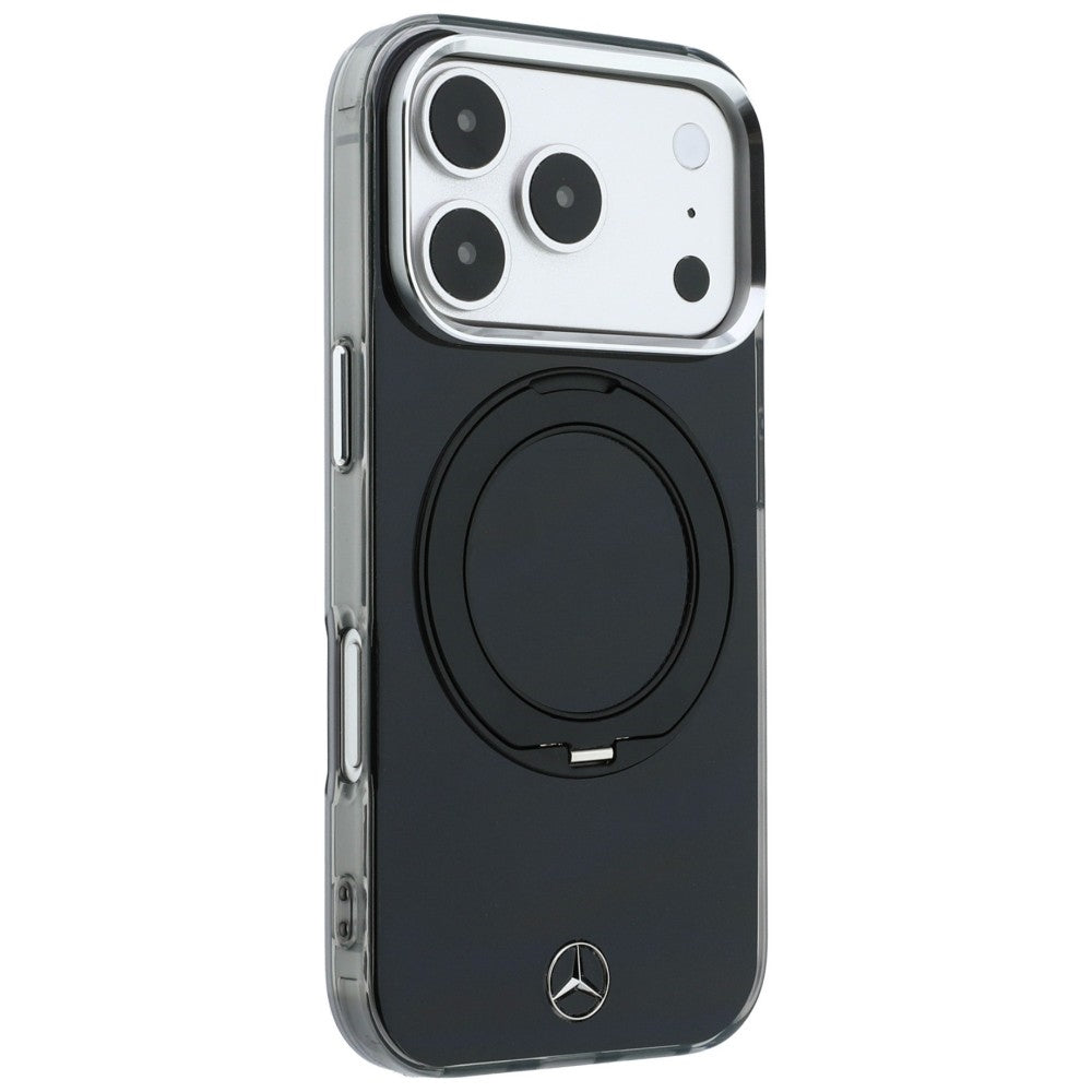 Mercedes Ring Stand Iconic Logo MagSafe Case for iPhone 18 Pro / 17 Pro - Black_3