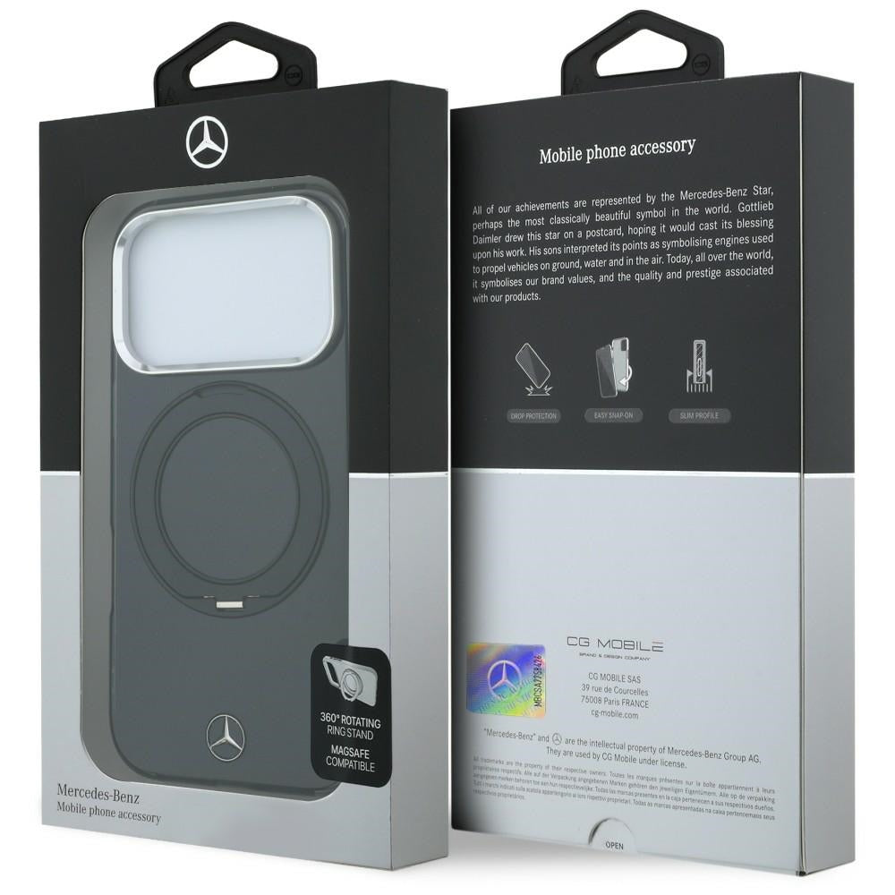 Mercedes Ring Stand Iconic Logo MagSafe Case for iPhone 18 Pro / 17 Pro - Black_7