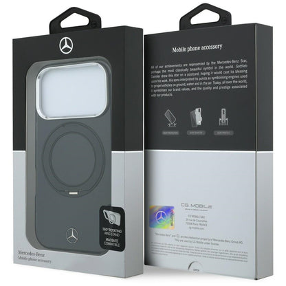Mercedes Ring Stand Iconic Logo MagSafe Case for iPhone 18 Pro / 17 Pro - Black_7