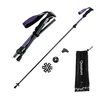 Qunature Nordic Walking Trekking Pole Aluminum 110 - 130 cm 1 pc. - Purple - OUTLET_0