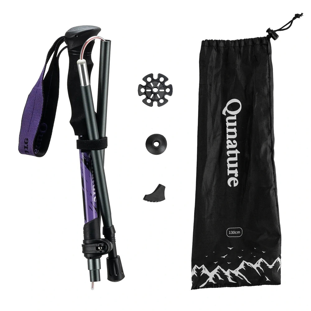 Qunature Nordic Walking Trekking Pole Aluminum 110 - 130 cm 1 pc. - Purple - OUTLET_1