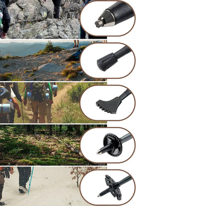 Qunature Nordic Walking Trekking Pole Aluminum 110 - 130 cm 1 pc. - Purple - OUTLET_4