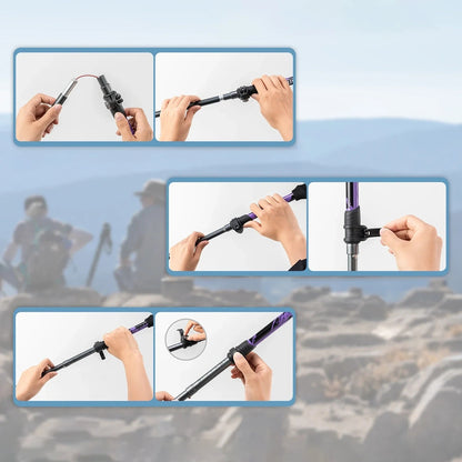 Qunature Nordic Walking Trekking Pole Aluminum 110 - 130 cm 1 pc. - Purple - OUTLET_5