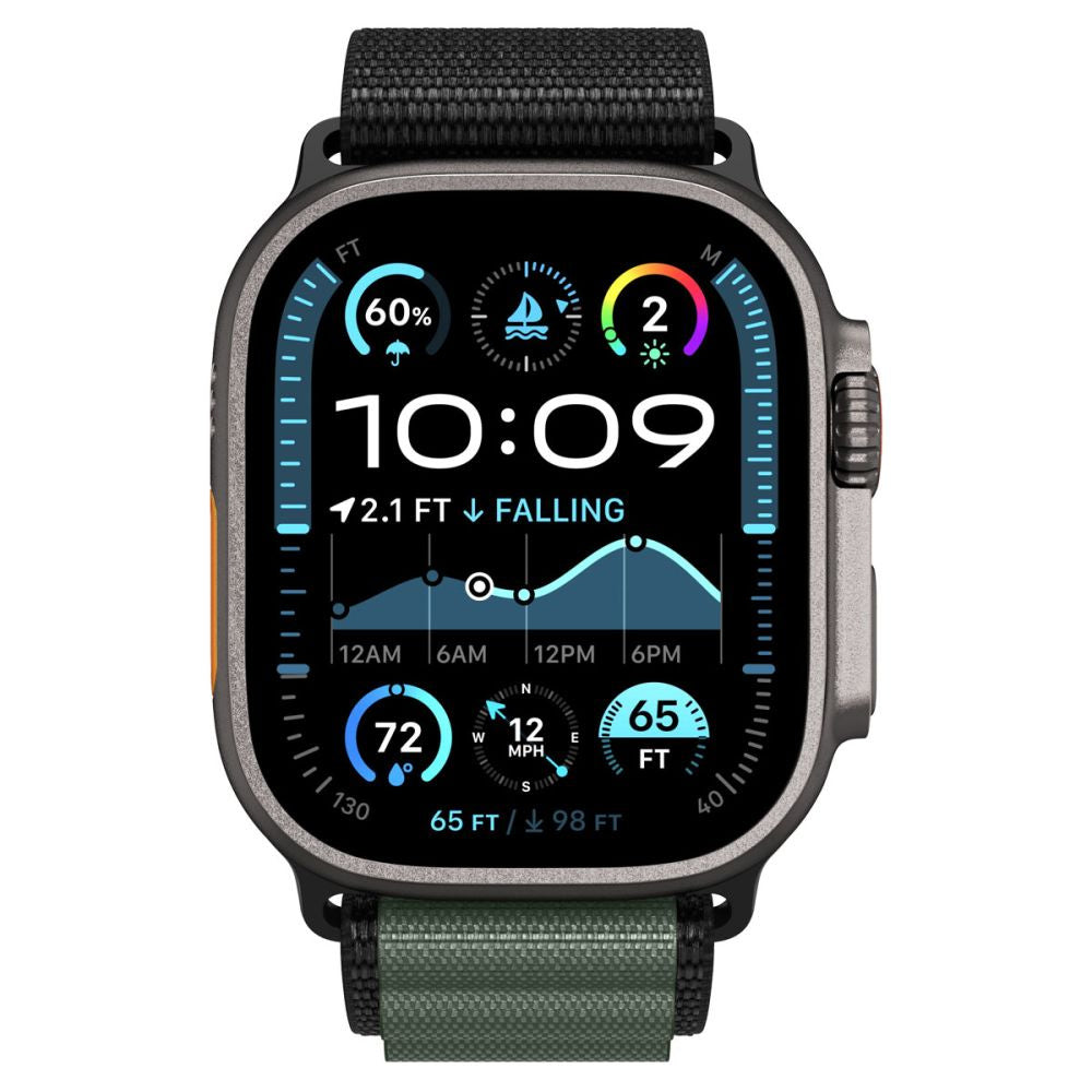 Strap Spigen WBF1 Strap for Apple Watch 44 / 45 / 46 / 49 mm - Black and Green - OUTLET_3