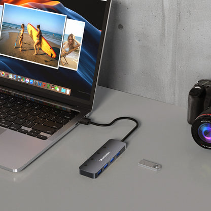 Wozinsky WHS080YSS 4x USB-A 3.0 Hub with Individual Switches, Aluminum, with 15 cm USB-A Cable - Gray - OUTLET_3