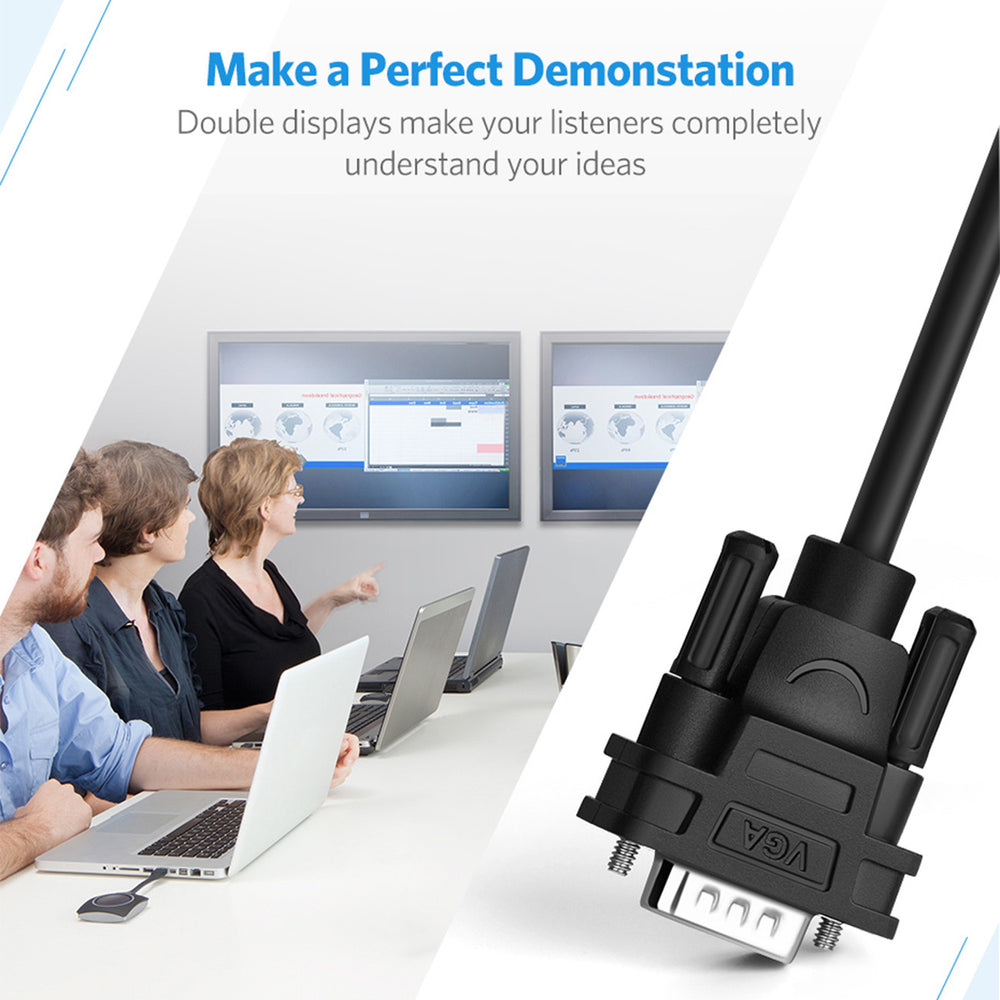 Ugreen 40254 1x2 VGA Splitter 1920x1440 60Hz - Black - OUTLET_4