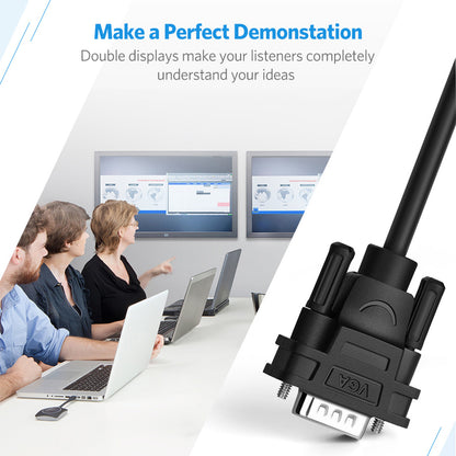 Ugreen 40254 1x2 VGA Splitter 1920x1440 60Hz - Black - OUTLET_4