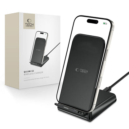 Tech-Protect QI15W-S2 inductive charger 15W in the form of a stand - black - OUTLET_5