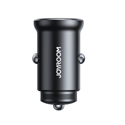 Joyroom JR-CCN06 30W 2x USB-C Metal Mini Car Charger - Black - OUTLET_2