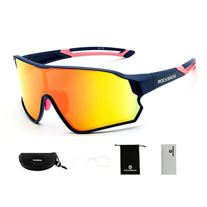 Rockbros 10134PL Polarized Cycling Glasses - Blue and Pink - OUTLET_0