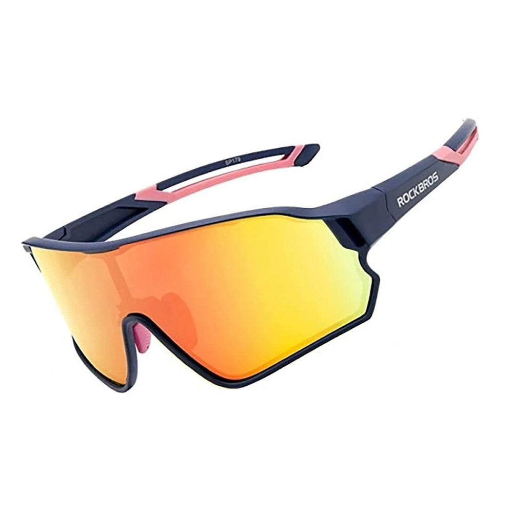 Rockbros 10134PL Polarized Cycling Glasses - Blue and Pink - OUTLET_1