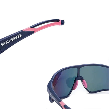 Rockbros 10134PL Polarized Cycling Glasses - Blue and Pink - OUTLET_2