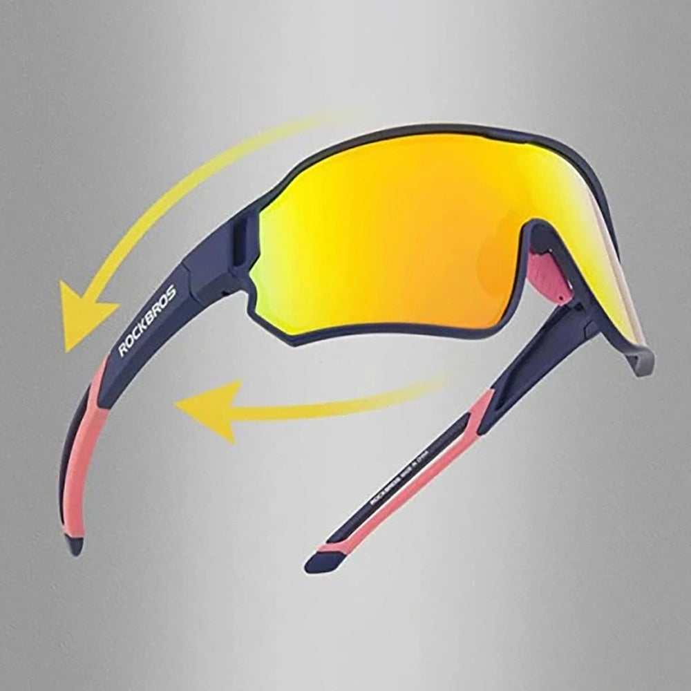 Rockbros 10134PL Polarized Cycling Glasses - Blue and Pink - OUTLET_5