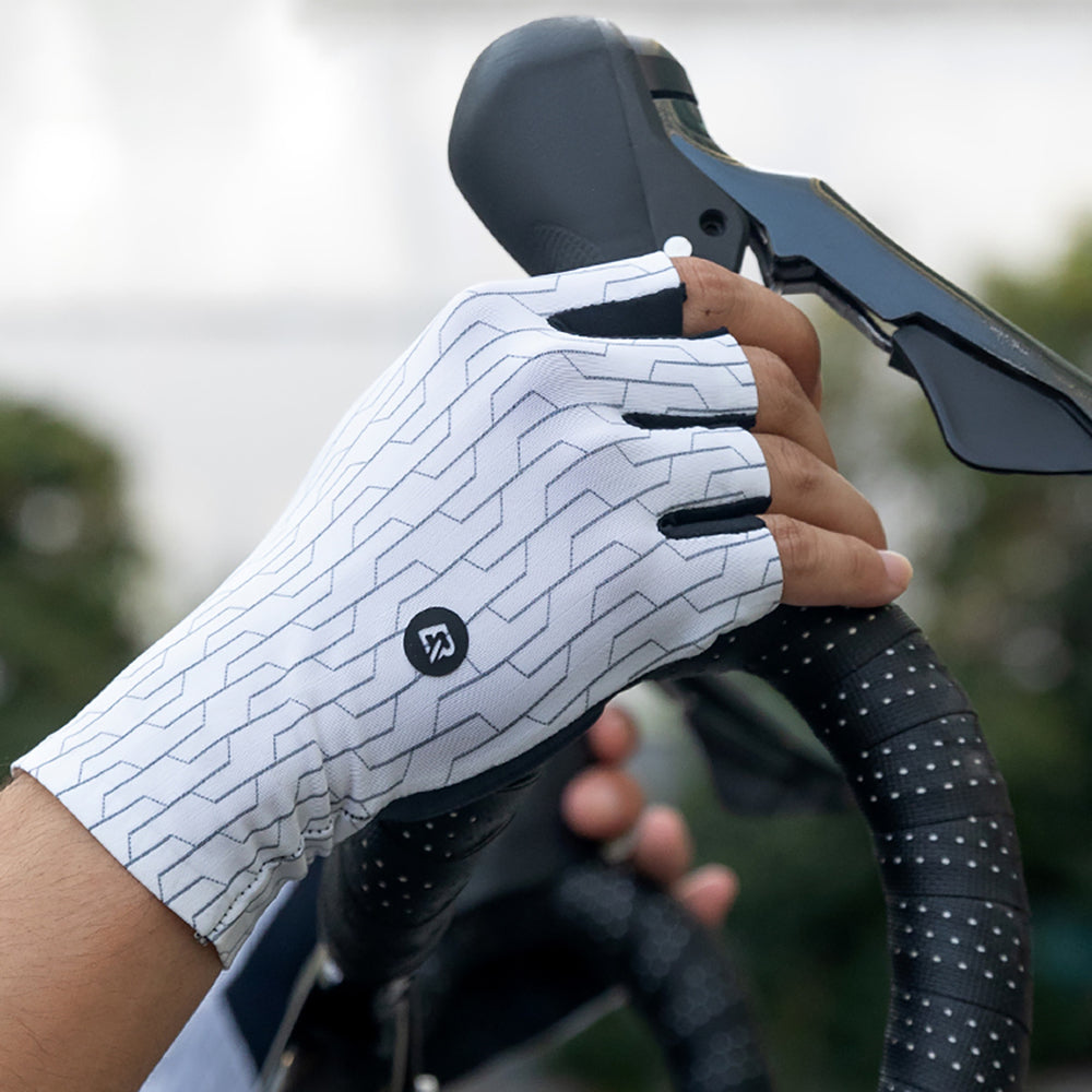 Rockbros Road Cycling Gloves Size: L - Black and White - OUTLET_11