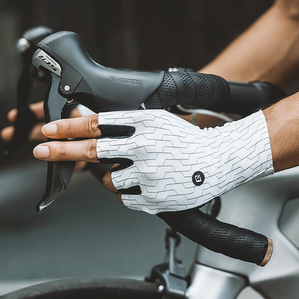 Rockbros Road Cycling Gloves Size: L - Black and White - OUTLET_1