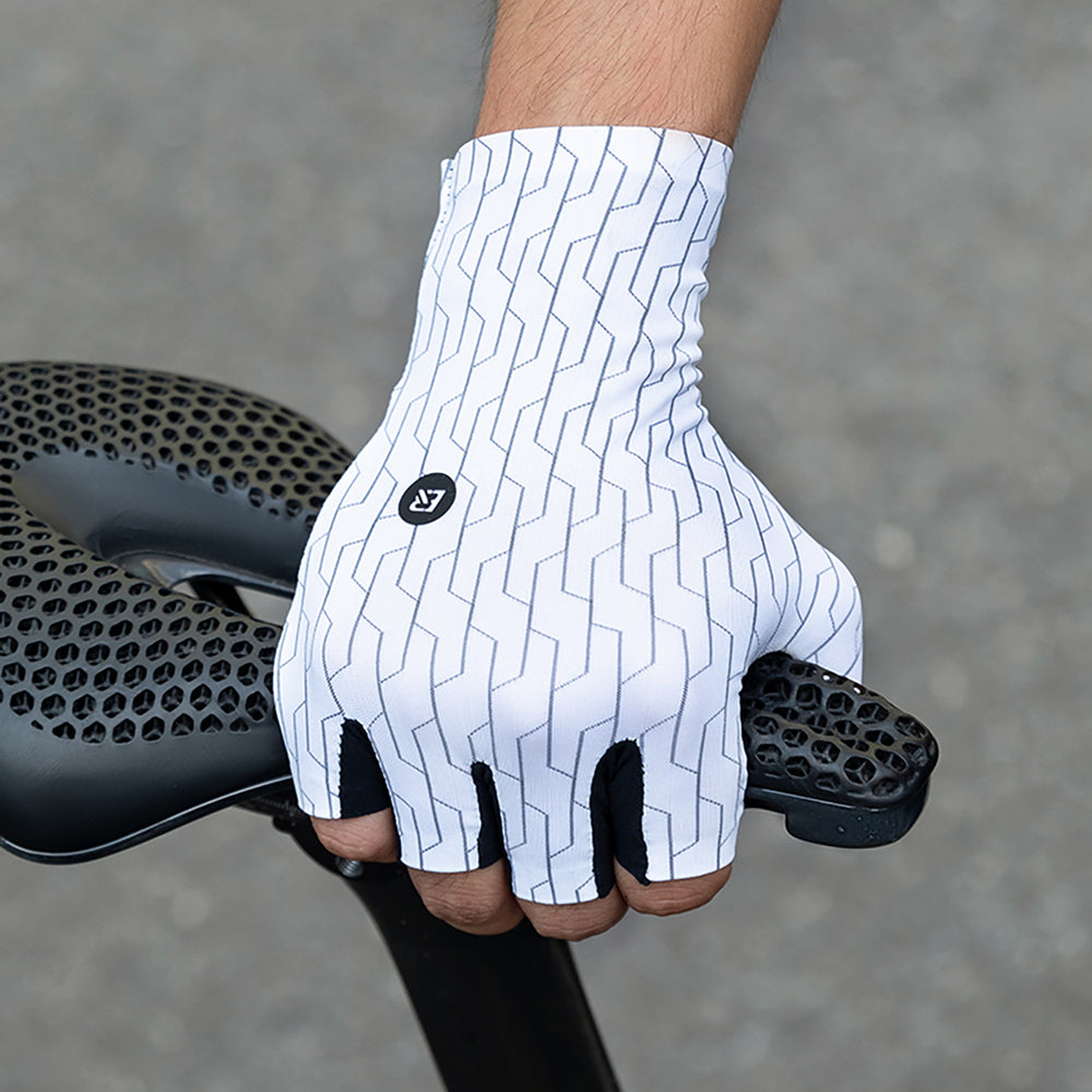 Rockbros Road Cycling Gloves Size: L - Black and White - OUTLET_3