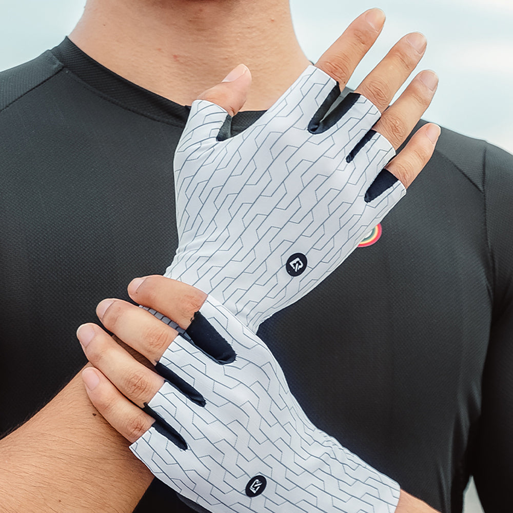 Rockbros Road Cycling Gloves Size: L - Black and White - OUTLET_4